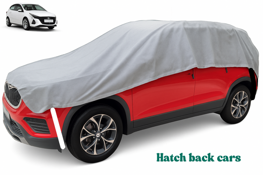 Smart Fabrik || Half Body Cover for Car || UV Protection || Water Proof (Hatch Back Car Grey)