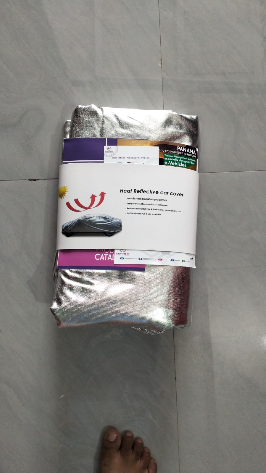 Heat Reflective Car Cover || Full Body Cover-Silver