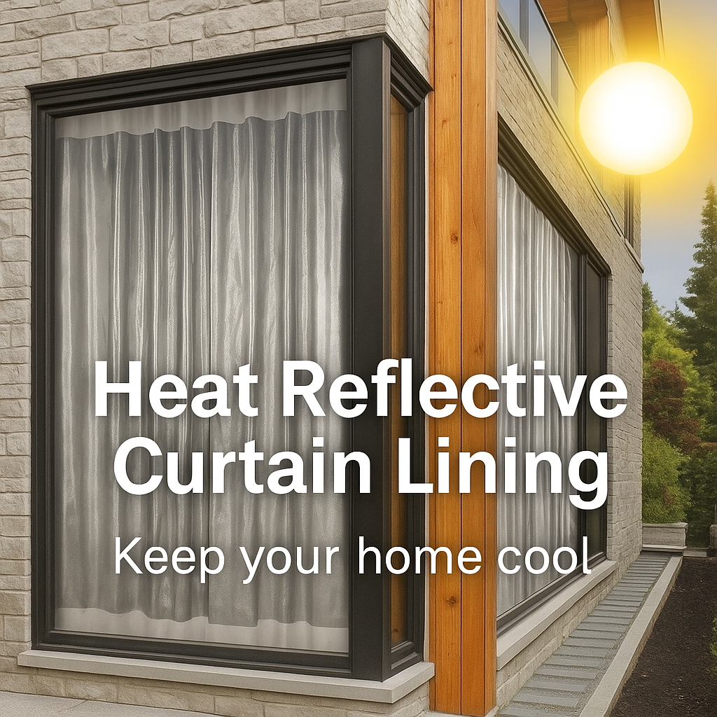 Heat Reflective Curtains for Homes/Offices. 4.5x8 feet Pack of 2 Curtains