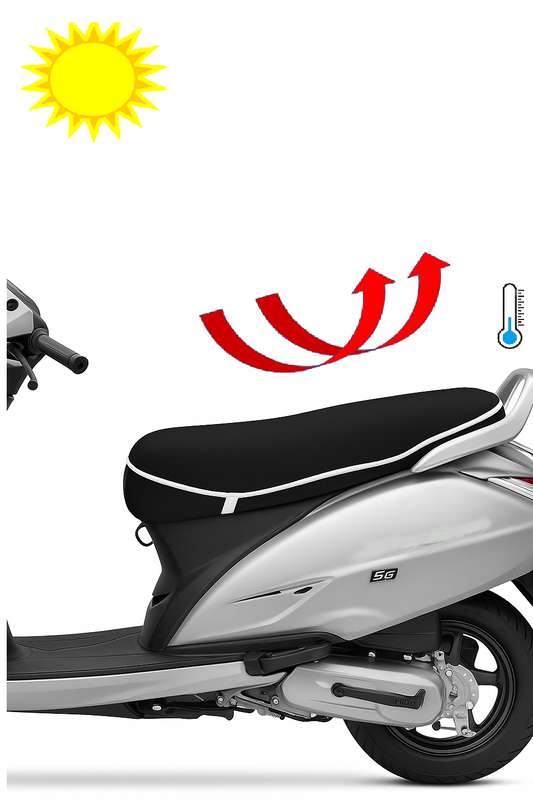 Smart Fabrik Heat Protective Seat Cover for Two Wheelers – Breathable Seat Cushion for Motorcycles & Scooters – Durable, Comfortable & UV Resistant