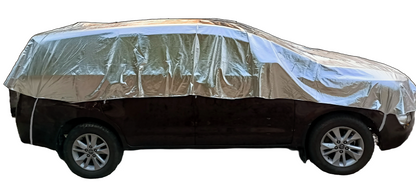 Heat Reflective Car Cover || Half Body-Silver