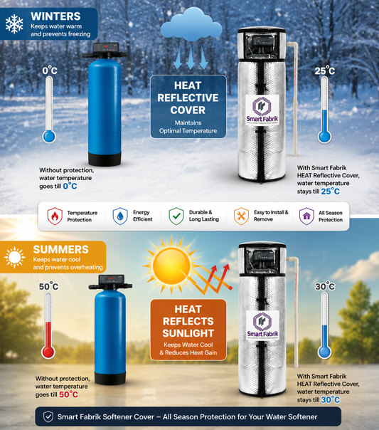 SmartFabrik Premium Water Softener Cover | UV-Resistant, Heat Reflective, Weather Protection for Outdoor Units