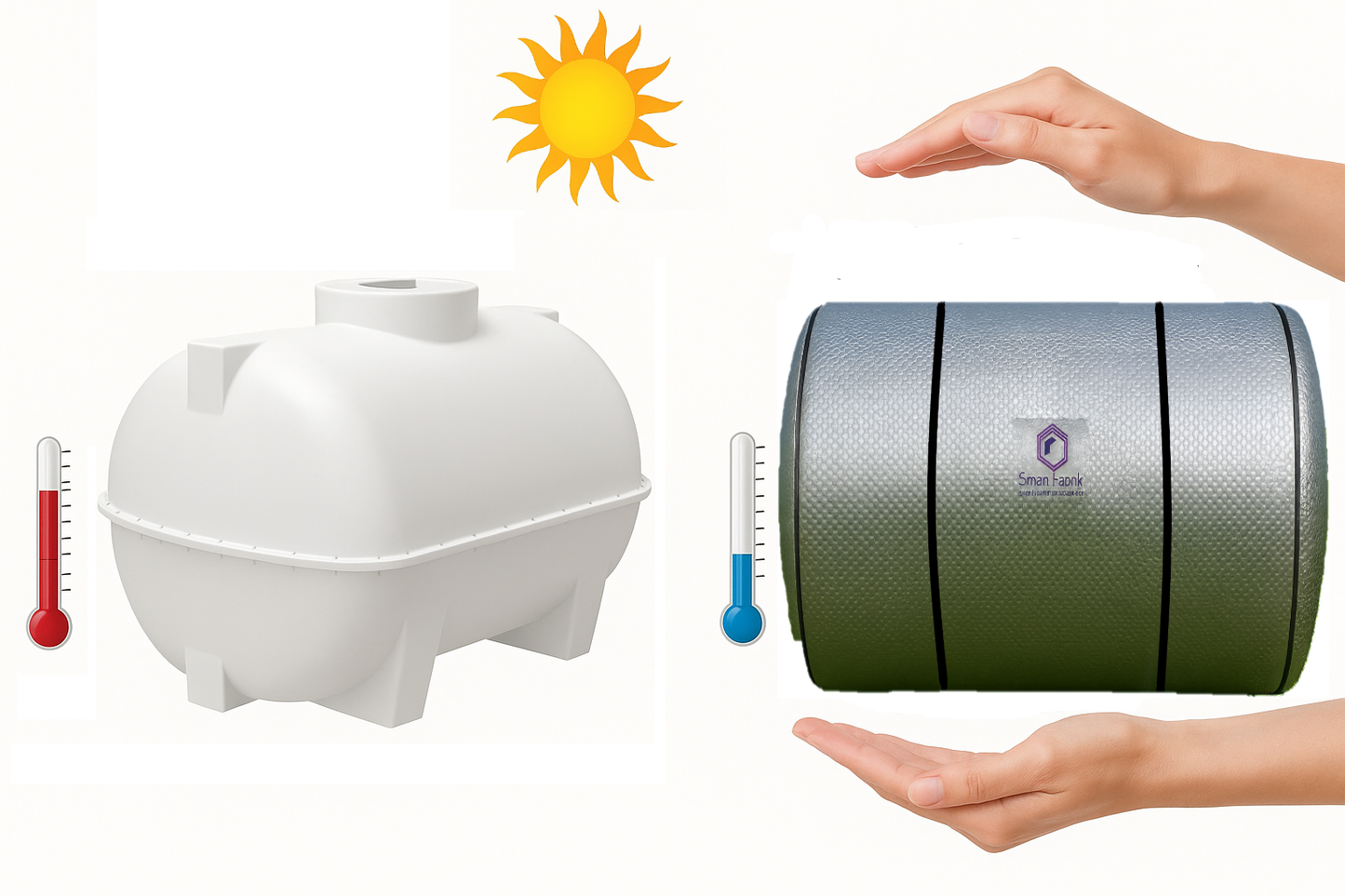 Horizontal Water Tank Cover for Summers & Winters || Insulation Water Tank Cover (1000L / 2000L /3000L/ 5000L)