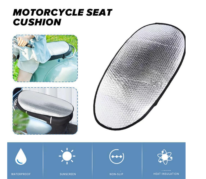Smart Fabrik Heat Protective Seat Cover for Two Wheelers – Breathable Seat Cushion for Motorcycles & Scooters – Durable, Comfortable & UV Resistant
