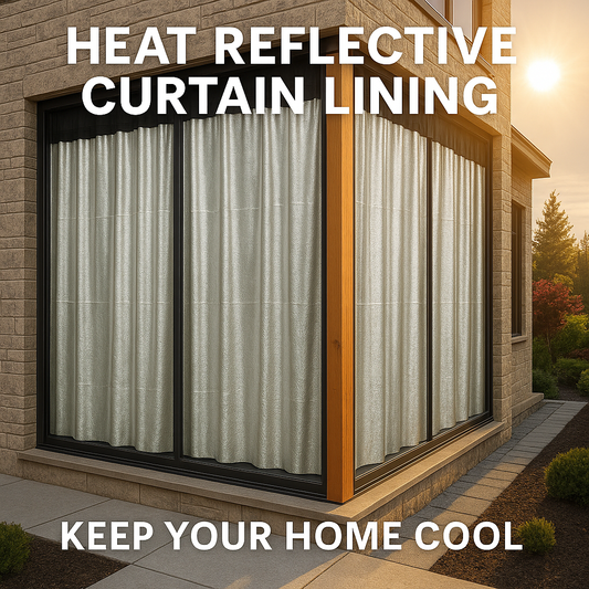 Heat Reflective Curtains for Homes/Offices. 4.5x8 feet Pack of 2 Curtains