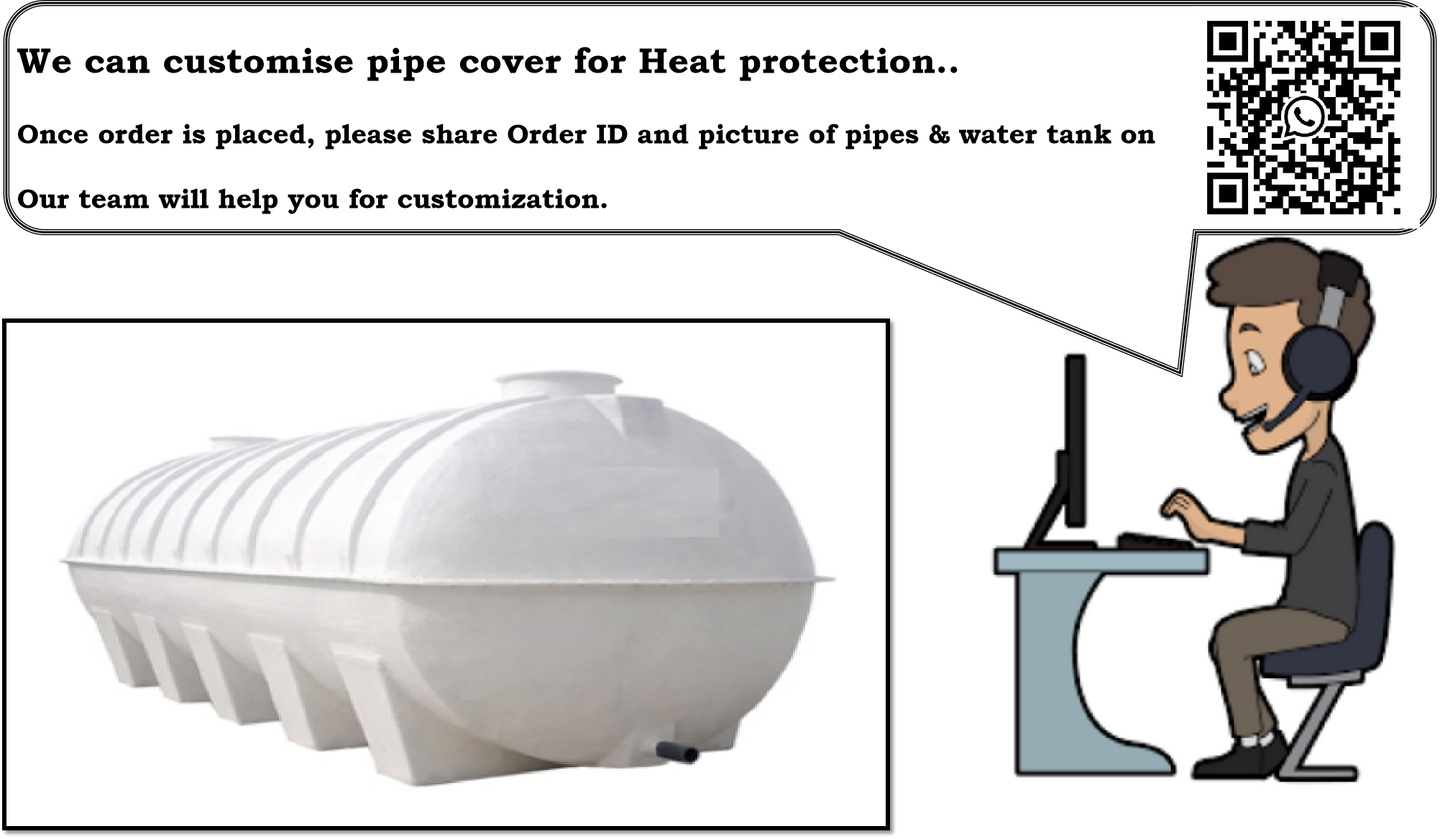 Horizontal Water Tank Cover for Summers & Winters || Insulation Water Tank Cover (1000L / 2000L /3000L/ 5000L)