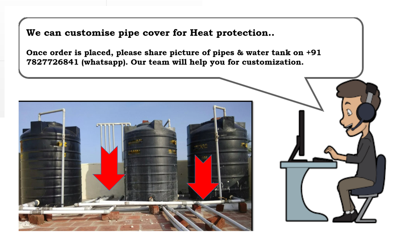 Insulated Cover for Pipes (plastic /  steel pipes)