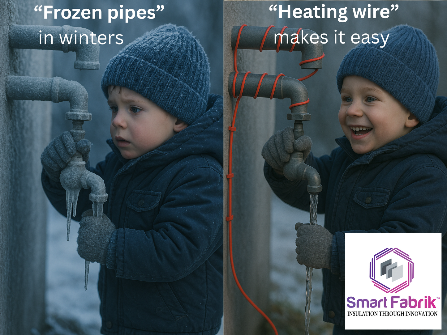 Frozen pipes  - Heating Wire for plastic / steel pipes