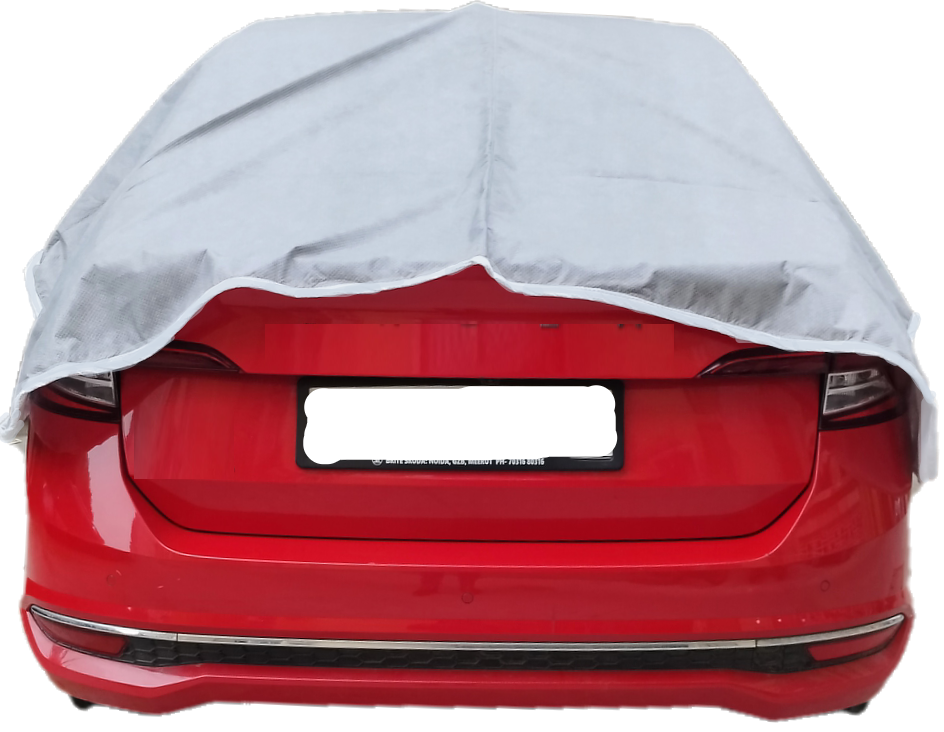 Smart Fabrik || Half Body Cover for Car || UV Protection || Water Proof (Hatch Back Car Grey)