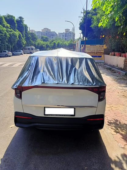 Heat Reflective Car Cover || Half Body-Silver