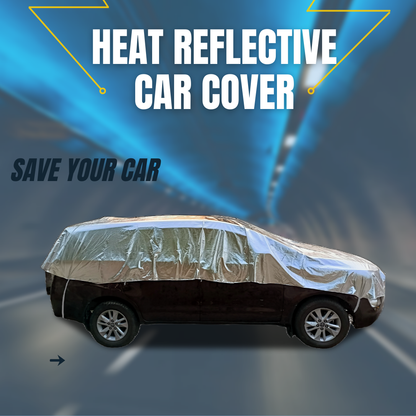 Heat Reflective Car Cover || Half Body-Silver