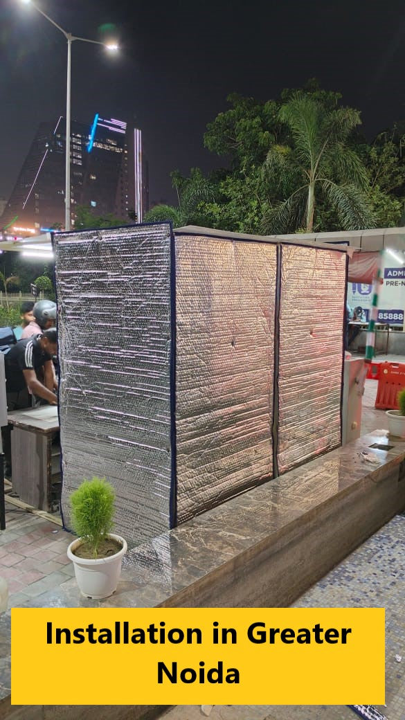 Silver colour Heat Reflective Mat for Terrace/ Roof ||  Rain, Wind, Dust, Sun Protection (Copy)