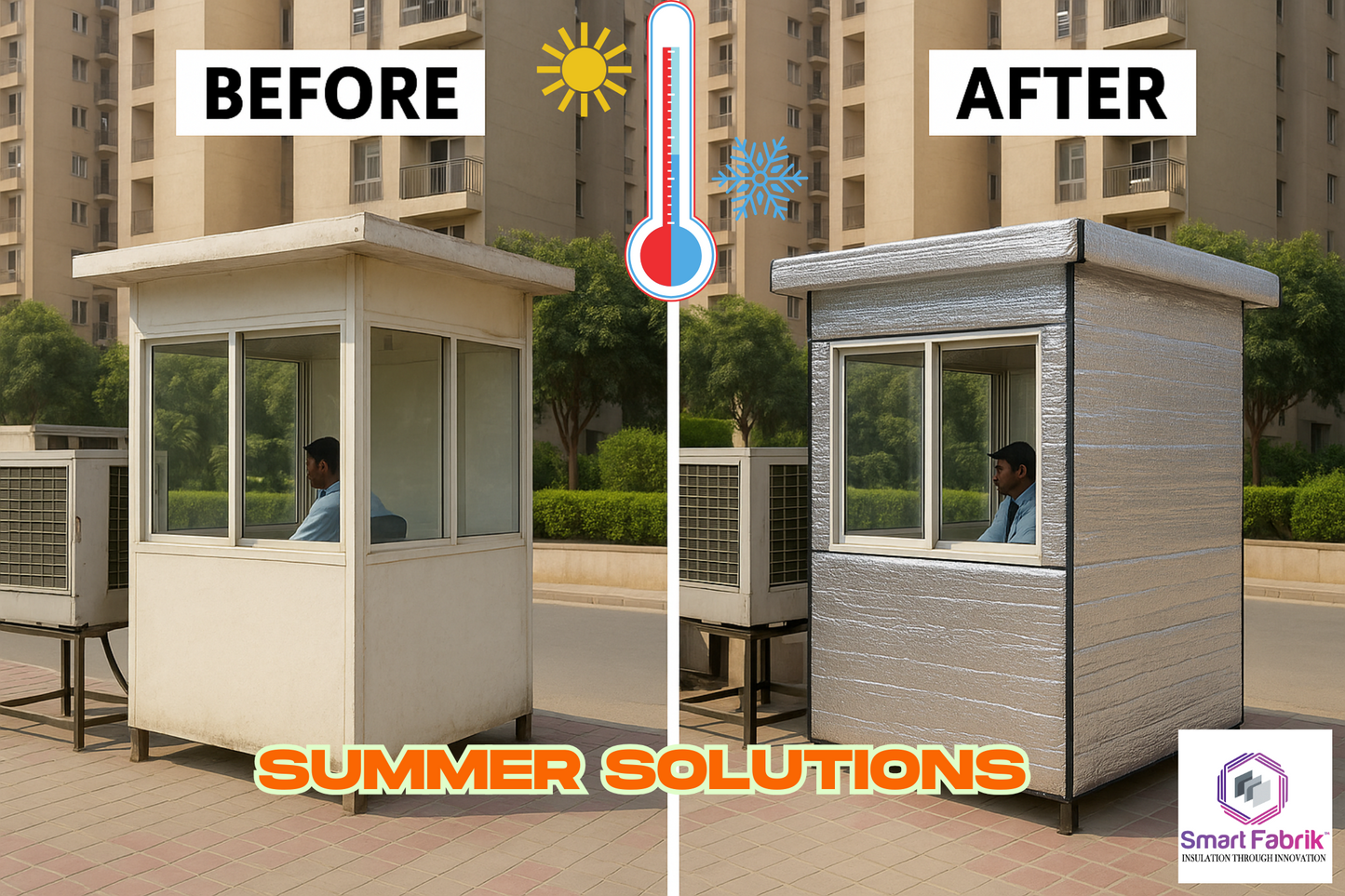 Heat Reflective shade for small house / security room