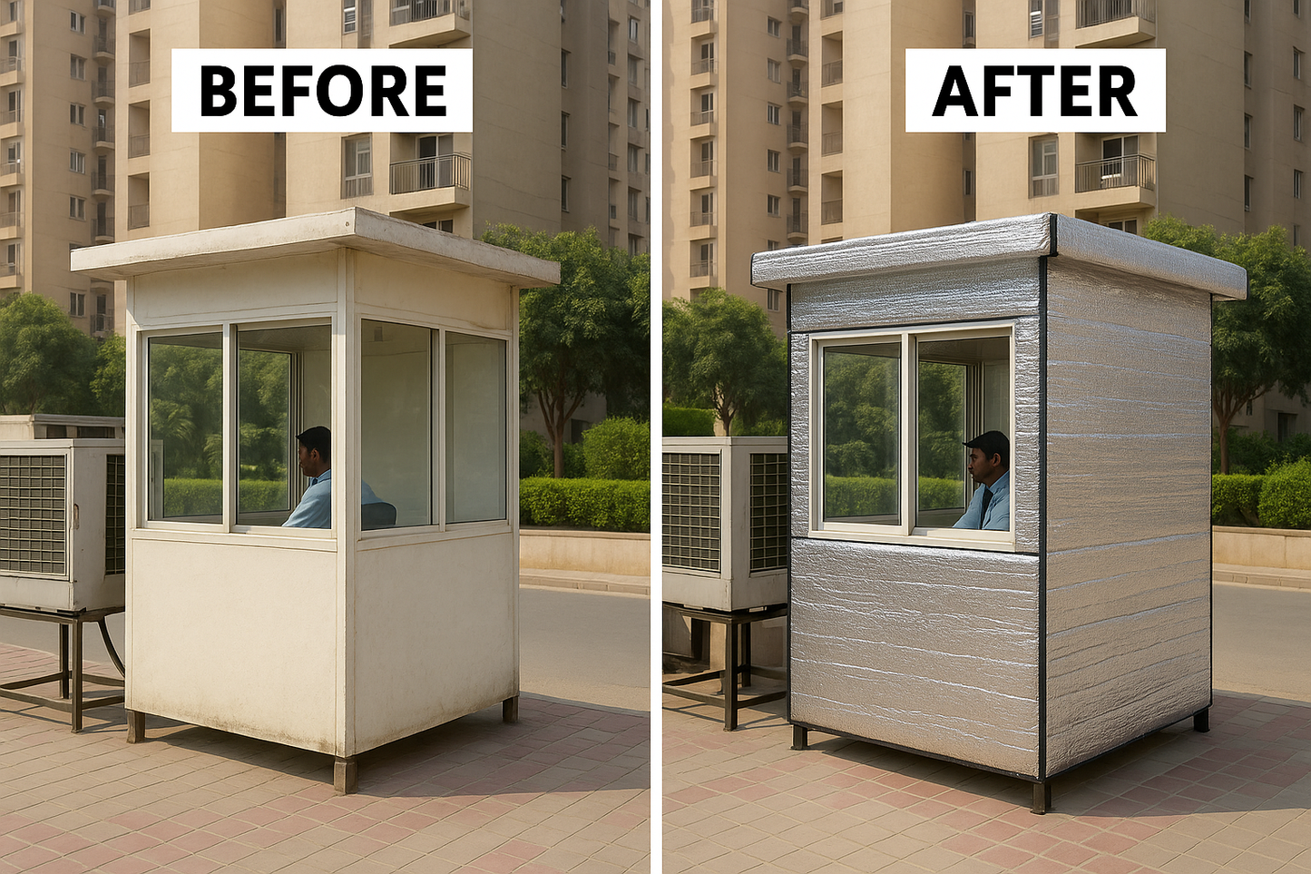 Heat Reflective shade for small house / security room