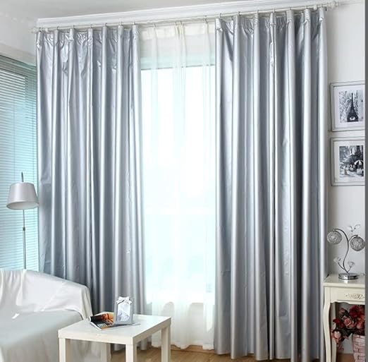 Heat Reflective Curtains for Homes/Offices. (White) 4.5x8 feet Pack of 2 Curtains