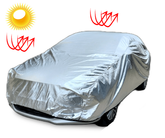 Heat Reflective Car Cover || Full Body Cover-Silver